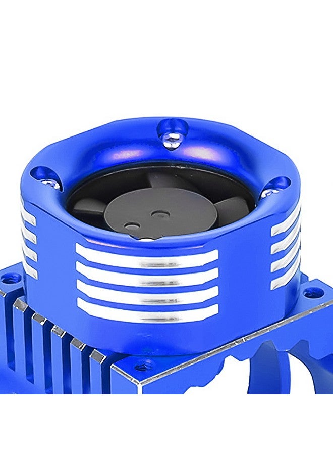 Remote Control Motor Fan, 1/8 1/10 Scale Remote Control Model Car Aluminum Alloy Heat Sink 42mm 4274 ESC Motor Mount Cooling Fan with Colorful LED Light, Blue