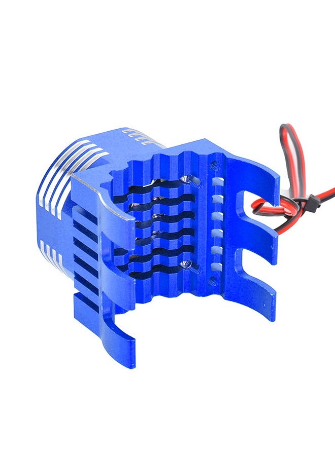 Remote Control Motor Fan, 1/8 1/10 Scale Remote Control Model Car Aluminum Alloy Heat Sink 42mm 4274 ESC Motor Mount Cooling Fan with Colorful LED Light, Blue