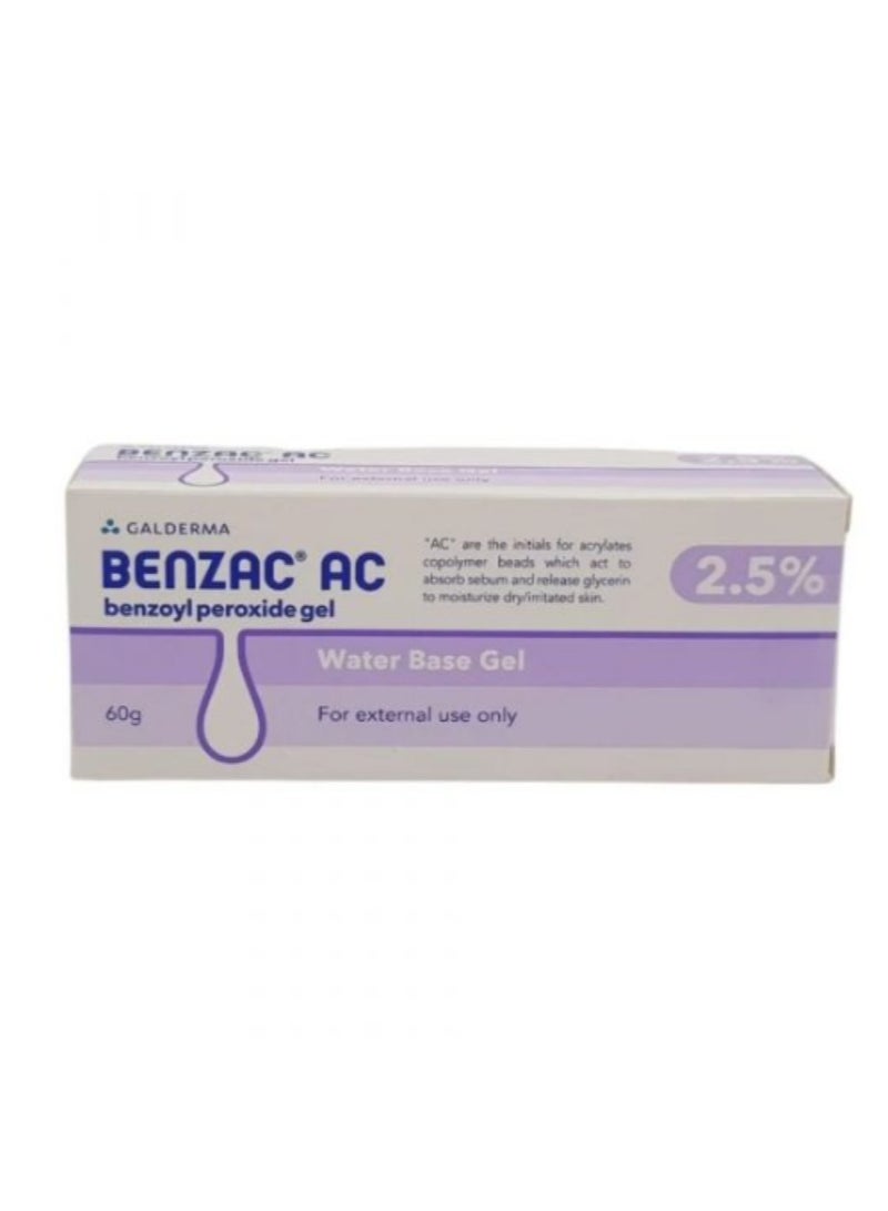 Benzac AC 2.5% Benzoyl Peroxide Gel 60g
