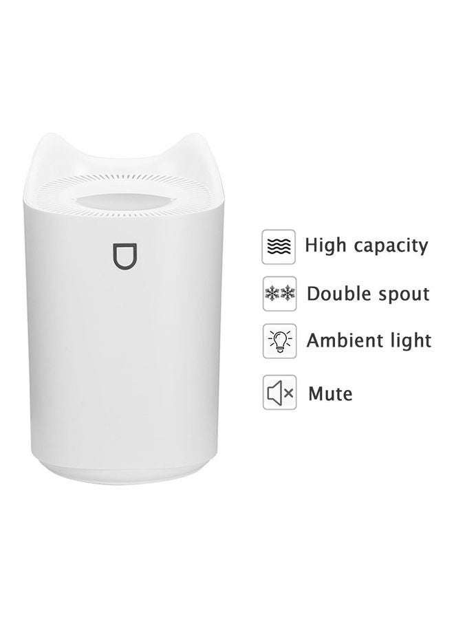 Essential Oil Aroma Diffuser Double Nozzle With Colourful LED Light White