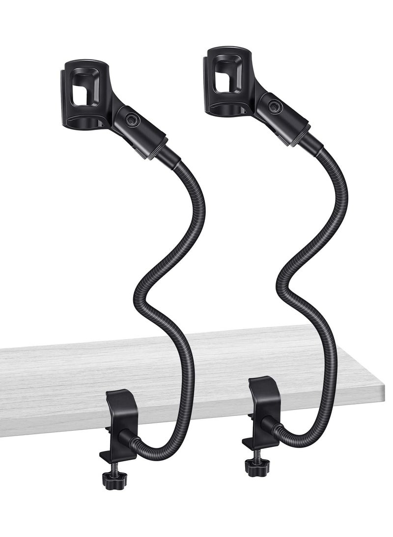 Microphone Arm, Flexible Desk Mic Stand, 360° Adjustable Stand W/ 3/8