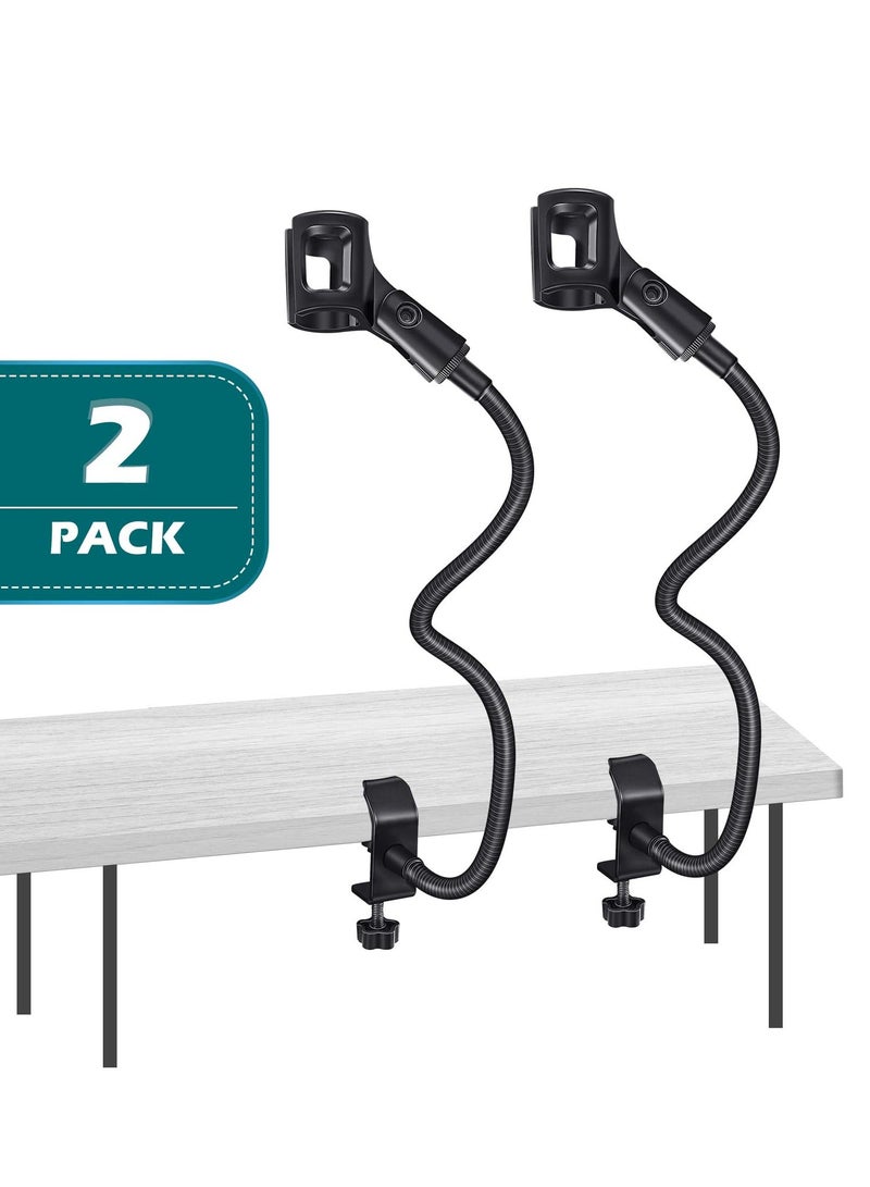 Microphone Arm, Flexible Desk Mic Stand, 360° Adjustable Stand W/ 3/8