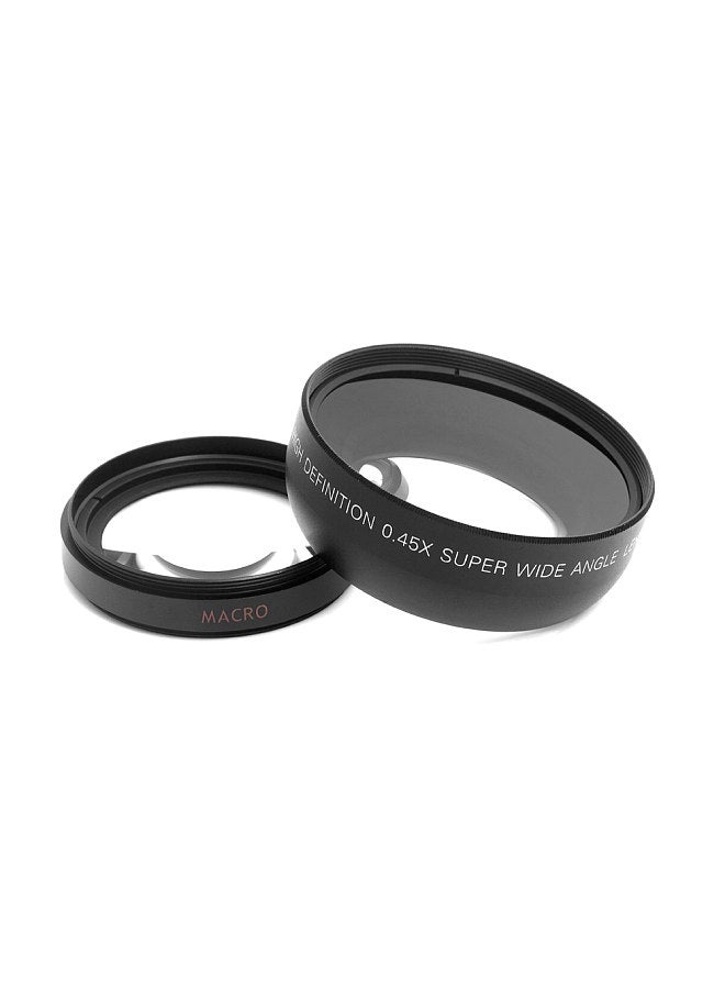 HD 52MM 0.45x Wide Angle Lens with Macro Lens Replacement for Canon Nikon Sony Pentax 52MM DSLR Camera