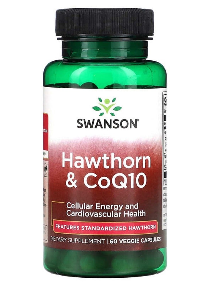 Hawthorn & Coq10 - Features Standardized Hawthorn 60 Veg Caps