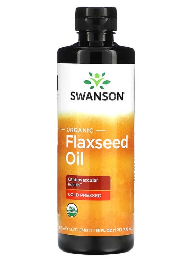 Organic Flaxseed Oil - Cold Pressed 14 g 16 fl oz Liq