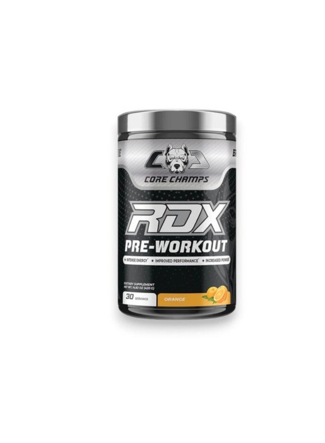 Rdx Pre-Workout, Orange Flavour, 30 Servings
