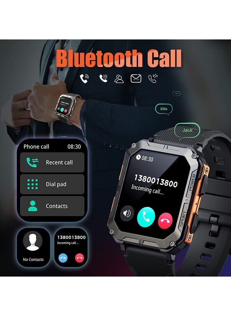 C 20 Pro Military Smartwatch Your Ultimate Tactical Companion with Call Functionality and Fitness Tracking