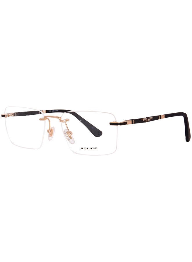 Men's Square Eyeglass Frame - VPLF84 0302 54 - Lens Size: 54 Mm