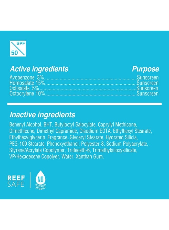 Surface Sheer Touch Sunscreen Lotion Light Clean Reef Safe (Oxybenzone Octinoxate Octisalate Free) Spf50 Broad Spectrum Uva Uvb Protection Cruelty & Paraben Free Water Resistant(80 Min) 6Oz