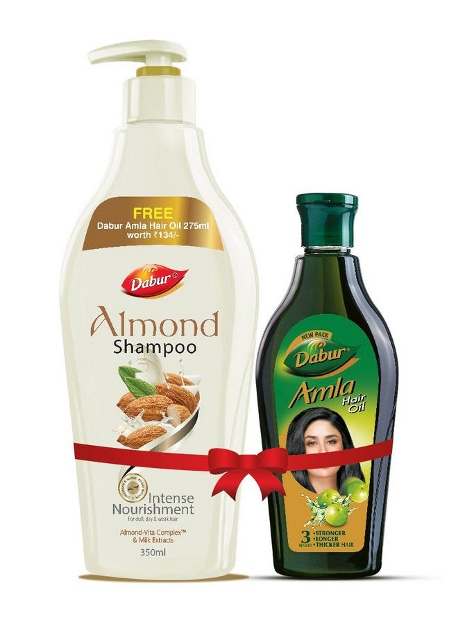 Almond Shampoo With Almond Vita Complex & Milk Extracts 350Ml With Amla Hair Oil 275Ml Free