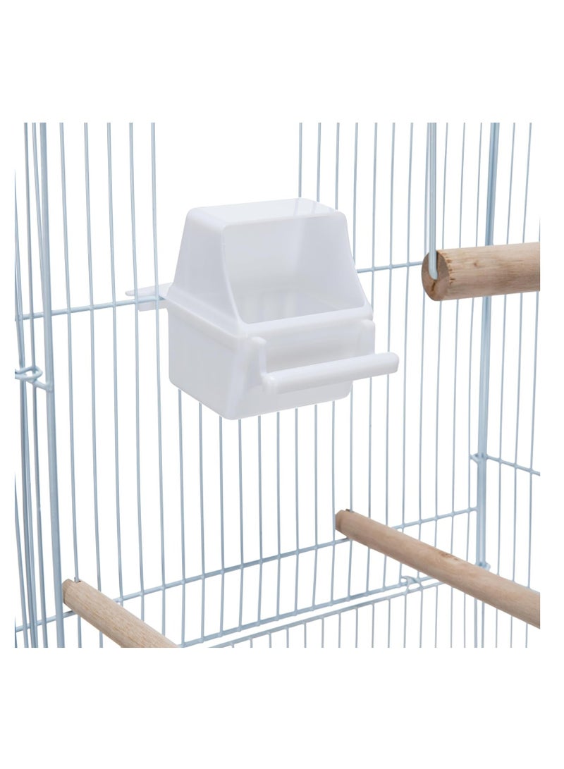Egardenkart® Roof Top Large Bird cage with Rolling Stand for Cockatiel Sun Conure Parakeet (White)