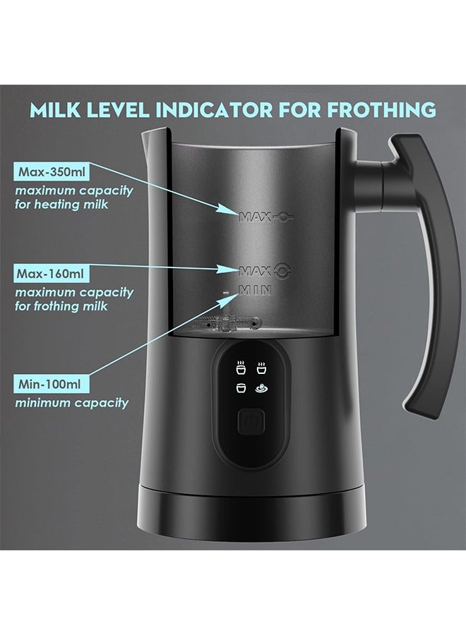 Electric Milk Frother, 4 in 1 Milk Steamer,11.8oz/350ml Automatic Warm and Cold Foam Maker for Coffee,Latte, Cappuccino, Hot Chocolate