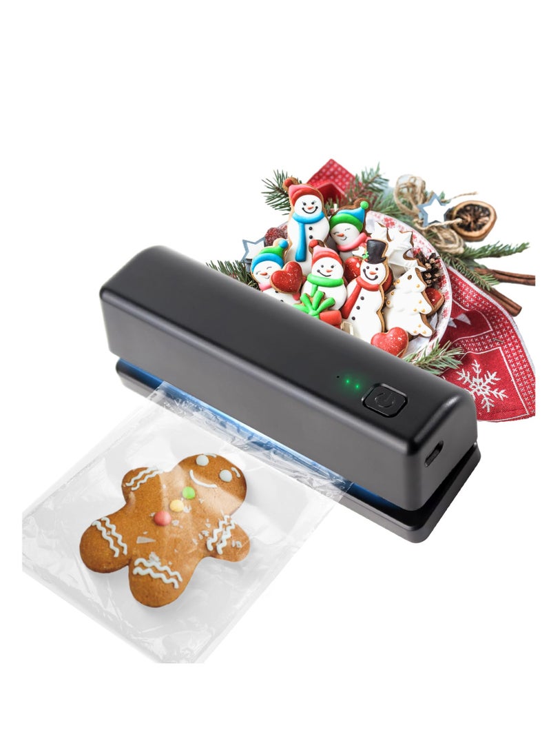 Bag Sealer, Mini Rechargeable Food Saver Sealer Machine, No Preheating Required 3 Adjustable Gears Chip Bag Sealer with 3000mAh Battery for Vacuum Sealer Bags, Food Snack Bags Storage