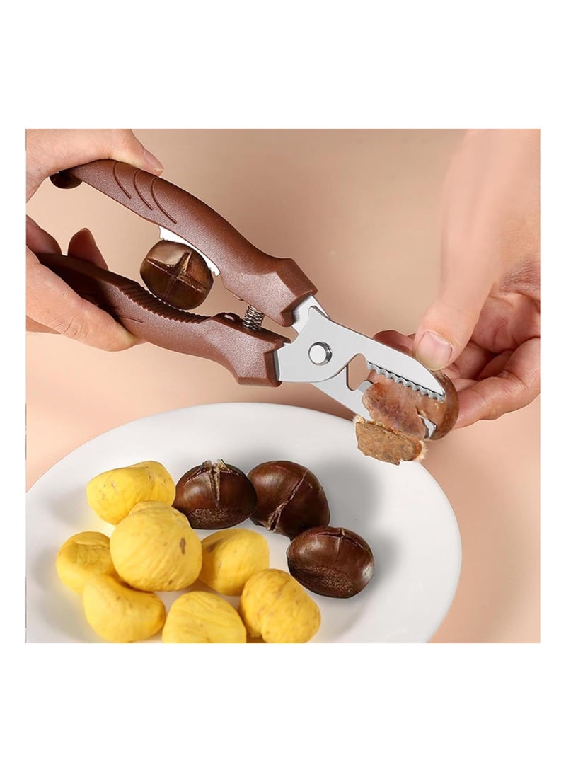 Chestnut Peeler, Walnut Cracker Tool - Heavy Duty Shell Opener for Nuts Seafood Pecan