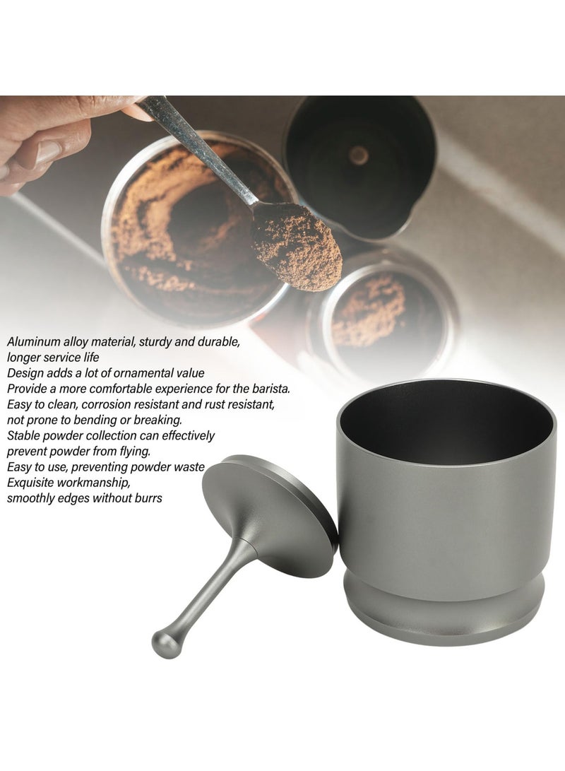 Coffee Powder Picker, 58mm Aluminum Alloy Dosing Rings Press, Aluminum Alloy Coffee Powder Picke Anti Flying Dust Powder Cup Coffee Making Supplies