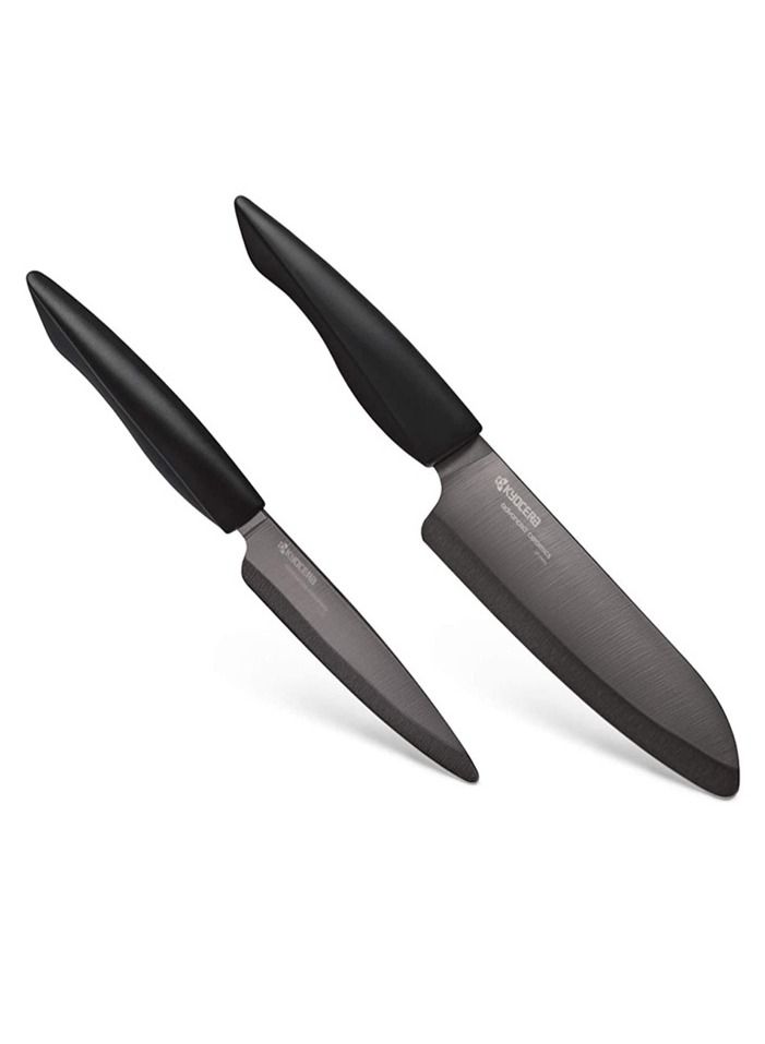 Kyocera 2pc Ceramic Black Knives