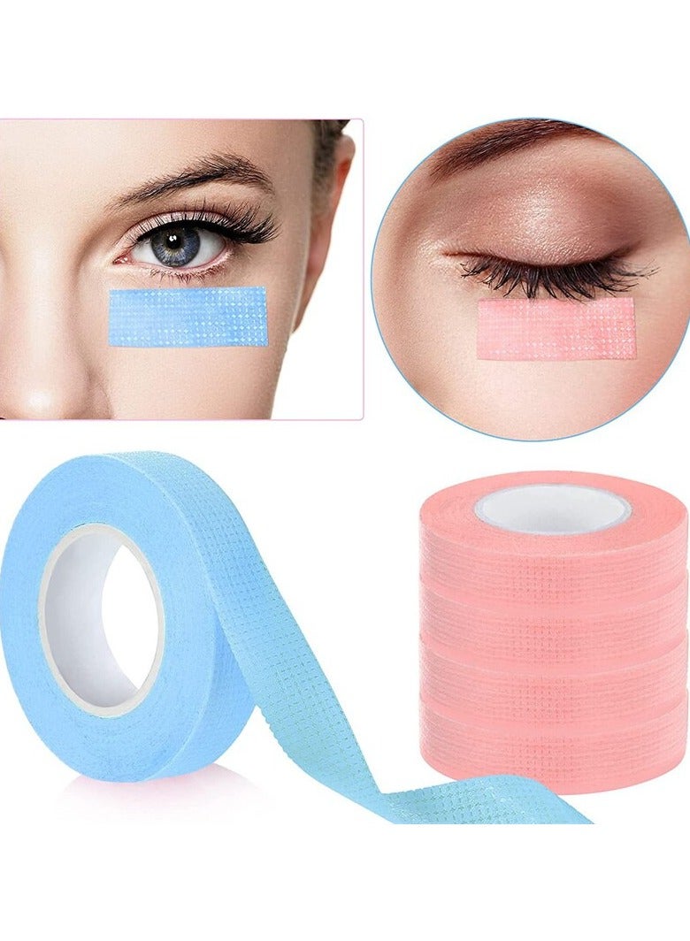 6 Rolls Lash Tape MQZONE Adhesive Fabric Lash Tape for Eyelash Extensions Breathable Micropore Fabric Lash Extension Tape for Individual Eyelash Extension Tools