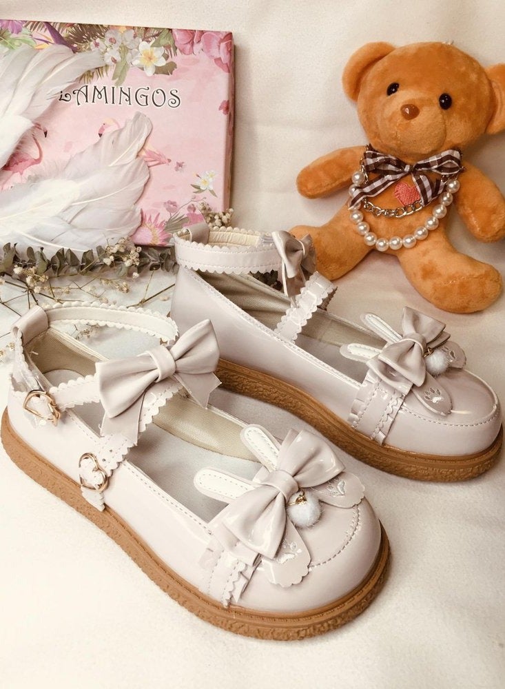 Girls New Bow Small Leather Shoes Sandals