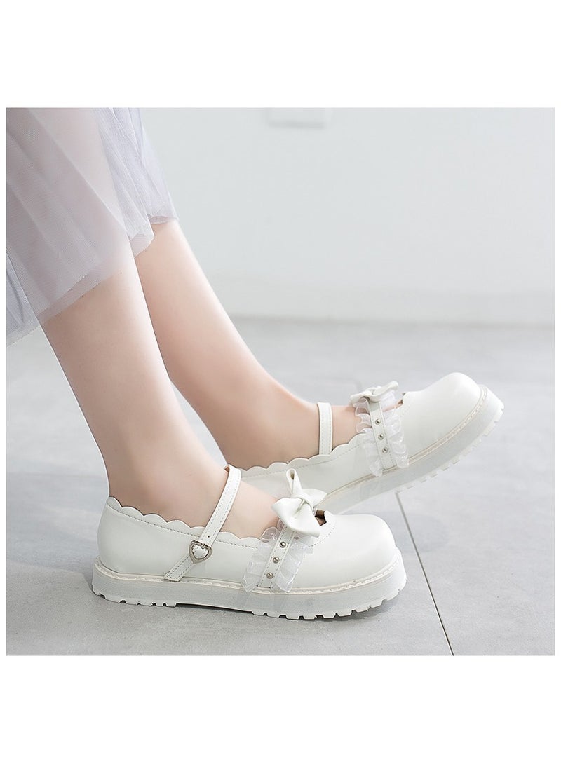 New Girls Student Cute Little Leather Shoes