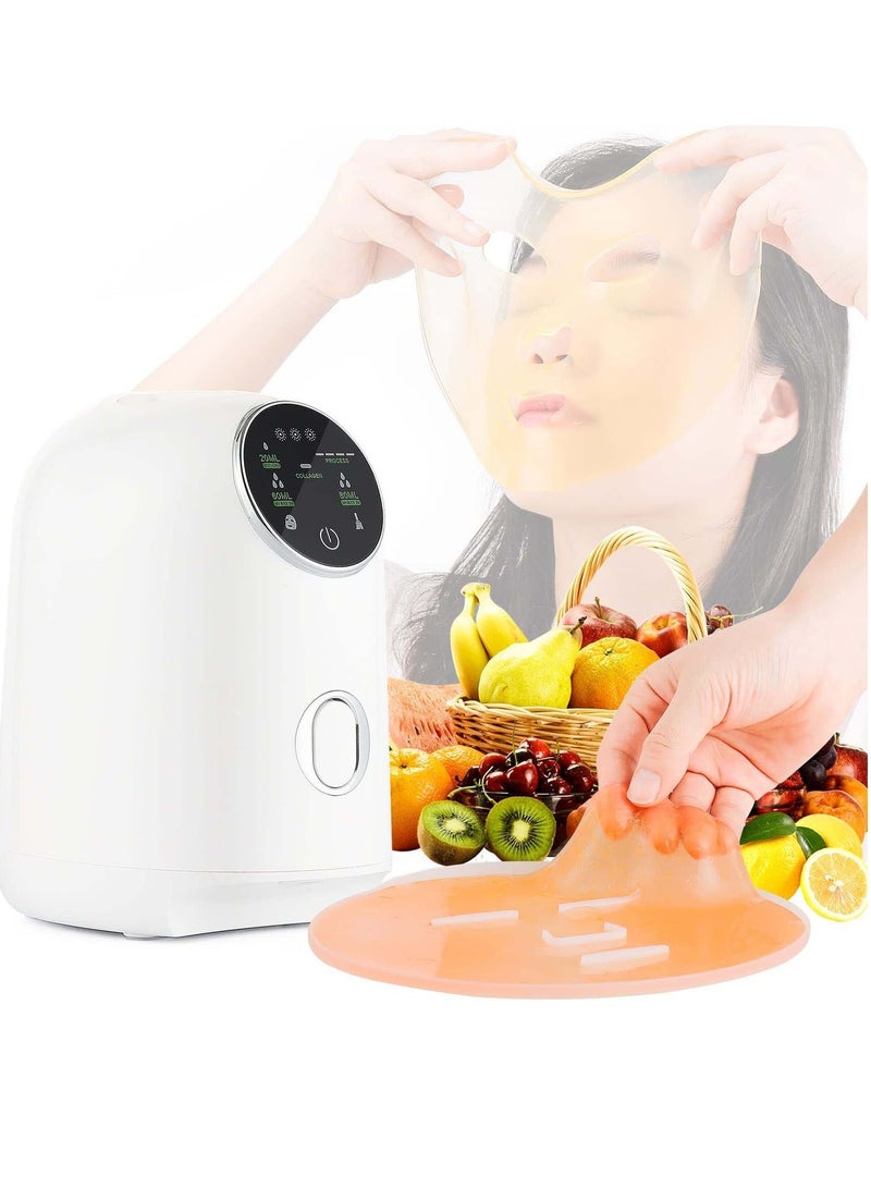 Face Mask Maker Machine Kit, 5 Mins Automatic Face Mask Maker with 32 COLLAGEN PILLS, Fruit Vegetable DIY Face Mask Machine Maker, Low Noise, Beauty Facial Home SPA