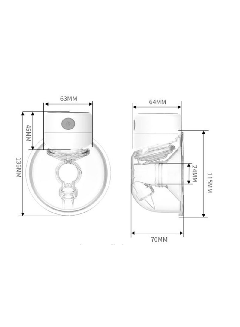 Hands Free, Wearable Electric Breast Pump With 2 Modes And 9 Levels