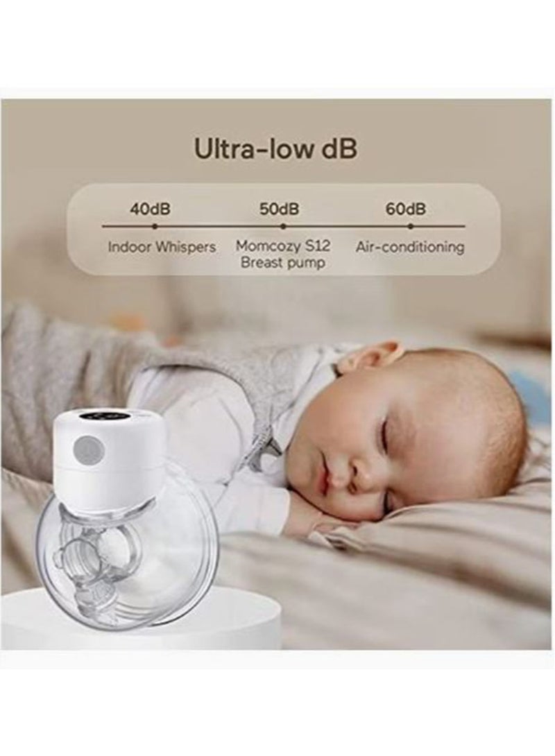 Hands Free, Wearable Electric Breast Pump With 2 Modes And 9 Levels