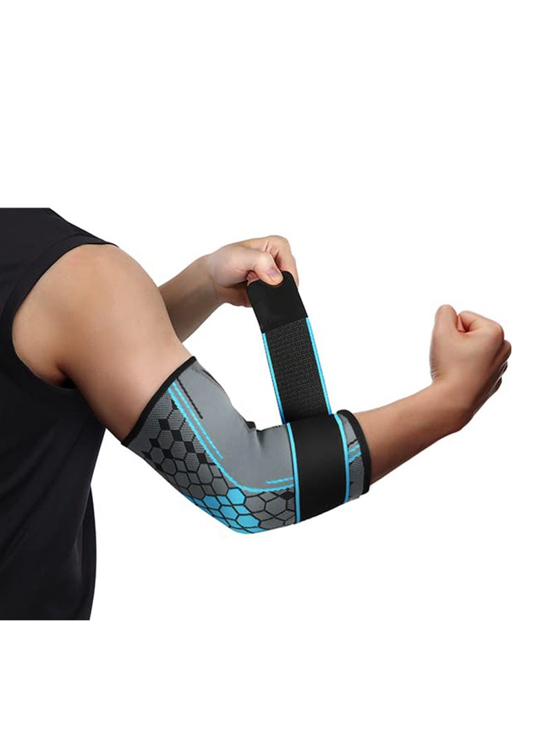 Elbow Brace, Tennis Elbow Support Brace with Compression Strap for Men and Women, Arm Support Sleeve for Golfers Elbow, Weightlifting, Tendonitis, Joint Pain Relief, Sports
