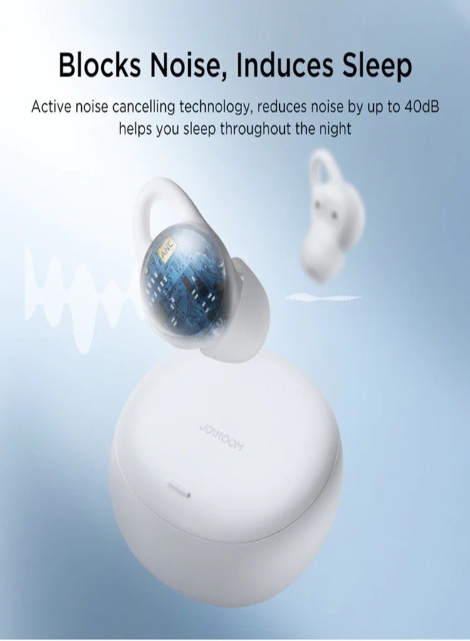 True Wireless Sleep ANC Earbuds Invisible Sleep Earbuds For Side Sleepers, Sleepbuds Comfortable Noise Blocking, Bluetooth 5.3 Wireless Sleep Headphones For Sleeping White