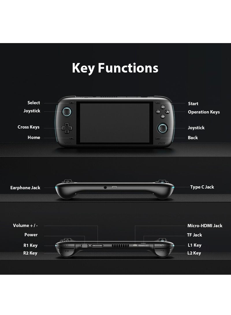 Odin 2 Android Handheld Gaming Console, High-Performance Retro Game Handheld with Snapdragon 8 Gen 2 Octa-core CPU, Adreno 740 GPU, 6-inch 1080P Screen, Android 13 System (12+256GB, Grey)