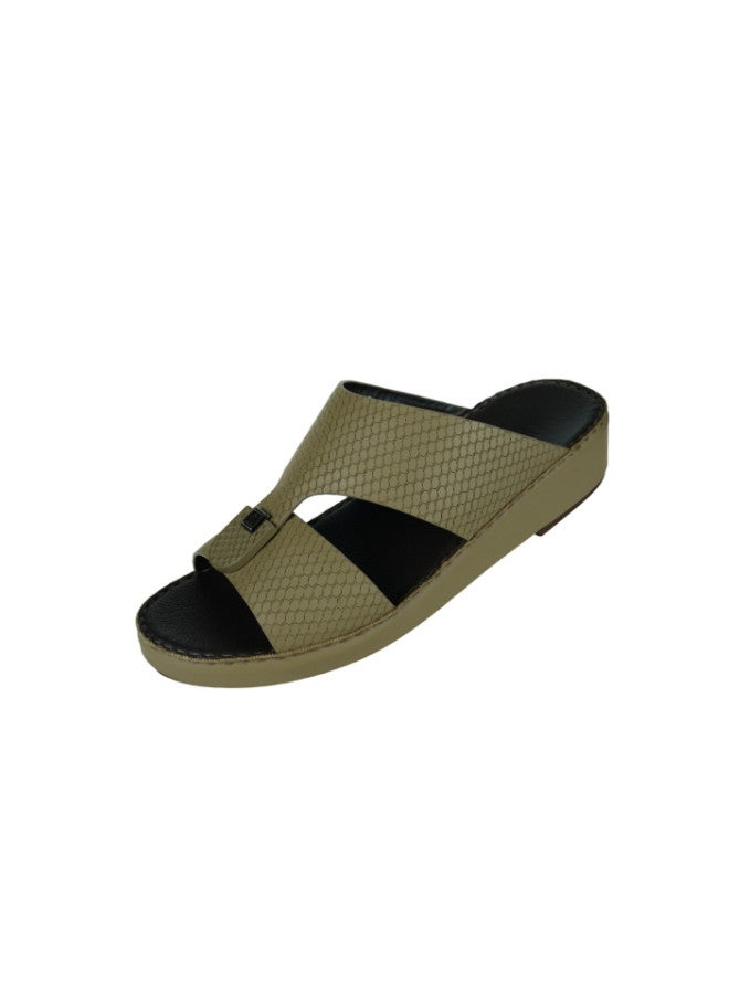 008-3520 Barjeel Mens Arabic Sandals  B-2024 Beige