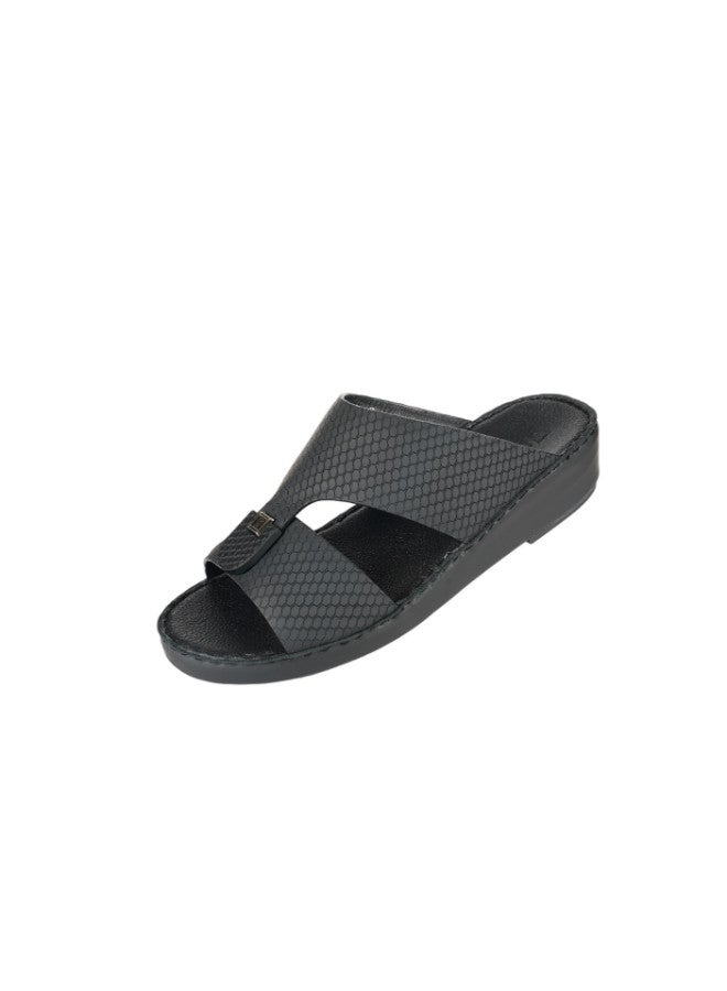 008-3517 Barjeel Mens Arabic Sandals  B-2024 Black
