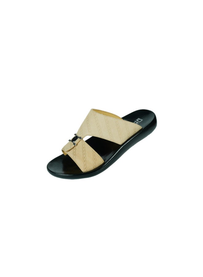 008-3549 Barjeel Mens Arabic Sandals 63071 Beige