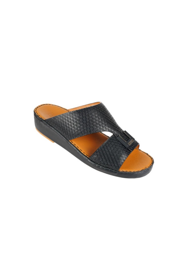 008-3502 Barjeel Mens Arabic Sandals  BSP1-01 Black