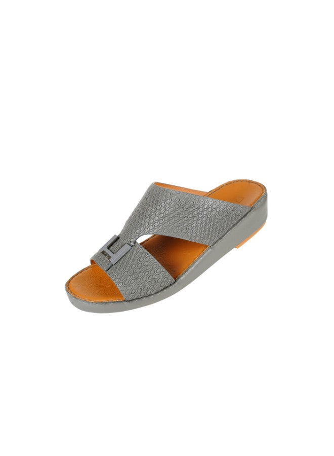 008-3504 Barjeel Mens Arabic Sandals  BSP1-01 Dark Grey