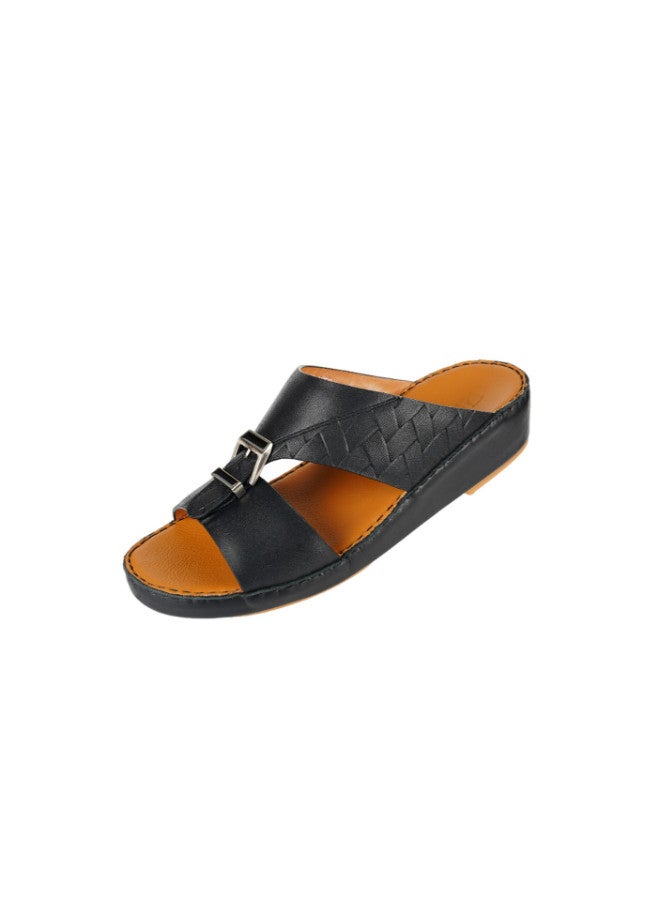 008-3506 Barjeel Mens Arabic Sandals  BSP1-04 Black