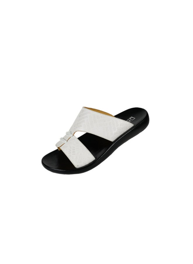 008-3552 Barjeel Mens Arabic Sandals 63073 White