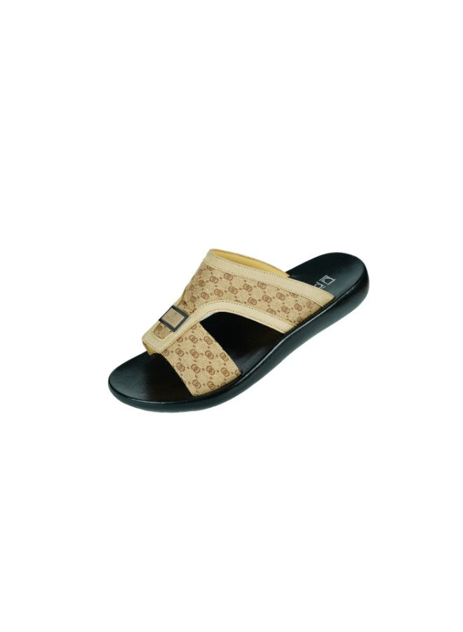 008-3564 Barjeel Mens Arabic Sandals 63102 Beige