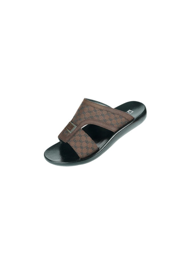 008-3563 Barjeel Mens Arabic Sandals 63102 Brown