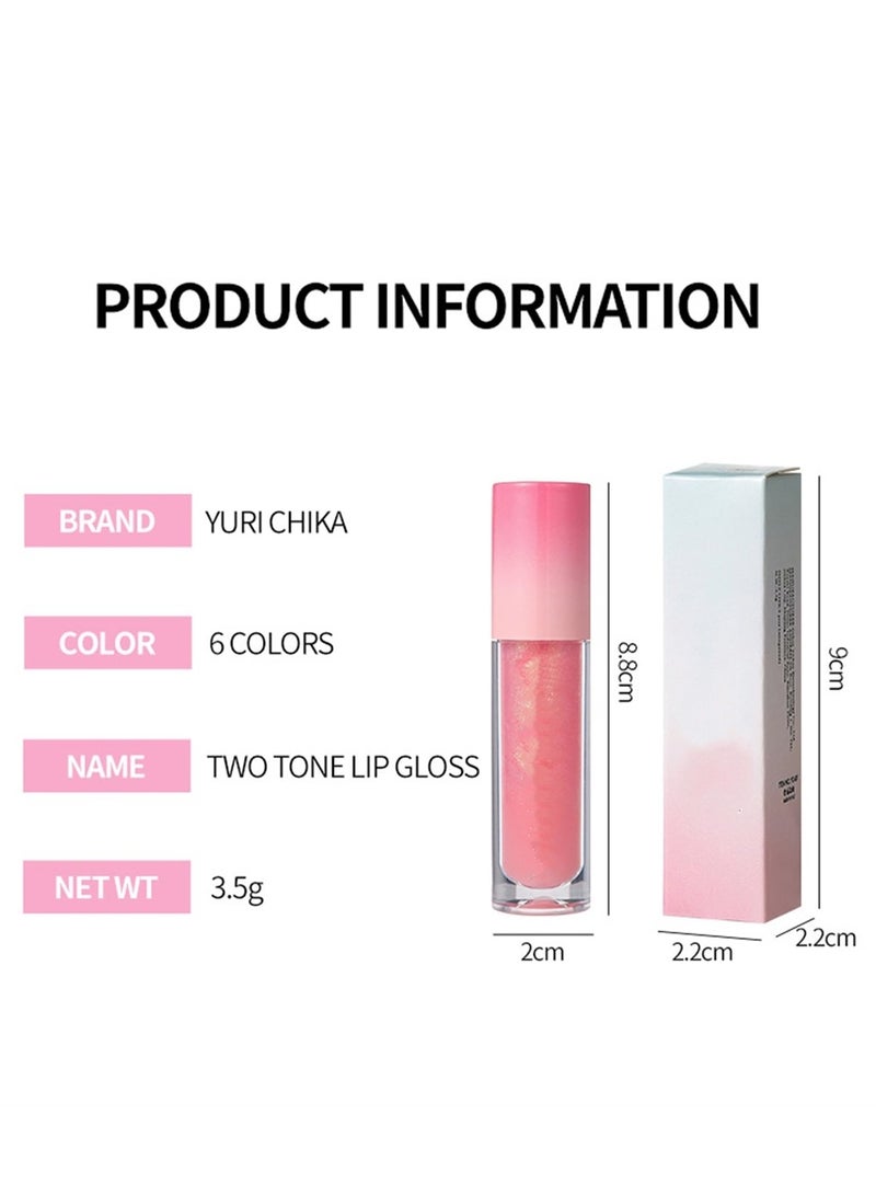 6 PCS Long Lasting Lip Oil Light Lipgloss Set, Glitter Liquid Lip Gloss, Non Sticky, Hydrating Lip Oils With a High Shine Glossy Finish