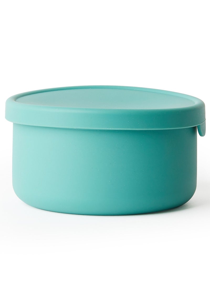 Teal Silicone Food Container With Lid, Tupperware  [L], 750ml