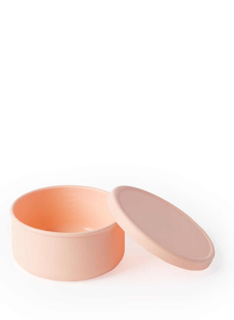 Pink Silicone Food Container With Lid, Tupperware  [L], 750ml