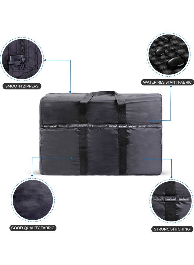 Foldable Carry On Luggage Bag Black