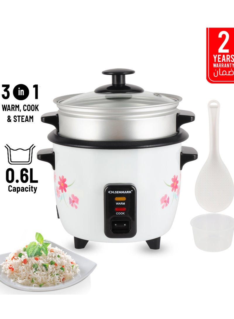 Rice Cooker 0.6 L 350 W OMRC2350H Pink/Silver
