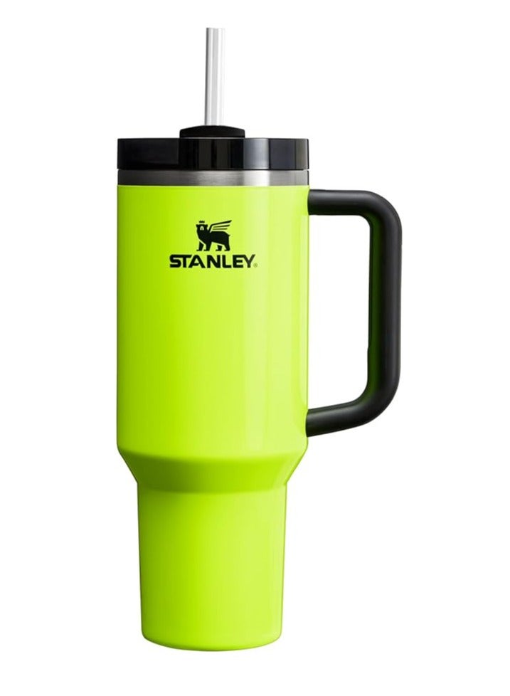 Stanley Quencher 2.0  Stainless Steel Vacuum Insulated Tumbler with Lid and Straw for Water, Iced Tea or Coffee,  Neon Yellow,40oz/1180ml