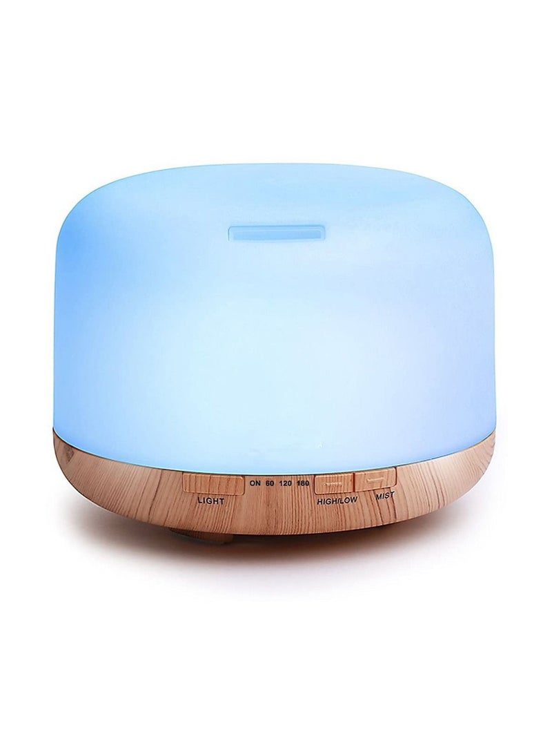 Essential Oil Diffuser, 500 Ml Aromatherapy Diffuser, Ultrasonic Humidifier, With Timer And Automatic Shut-Off Safety Switch Without Water, 7 Led Light Colors