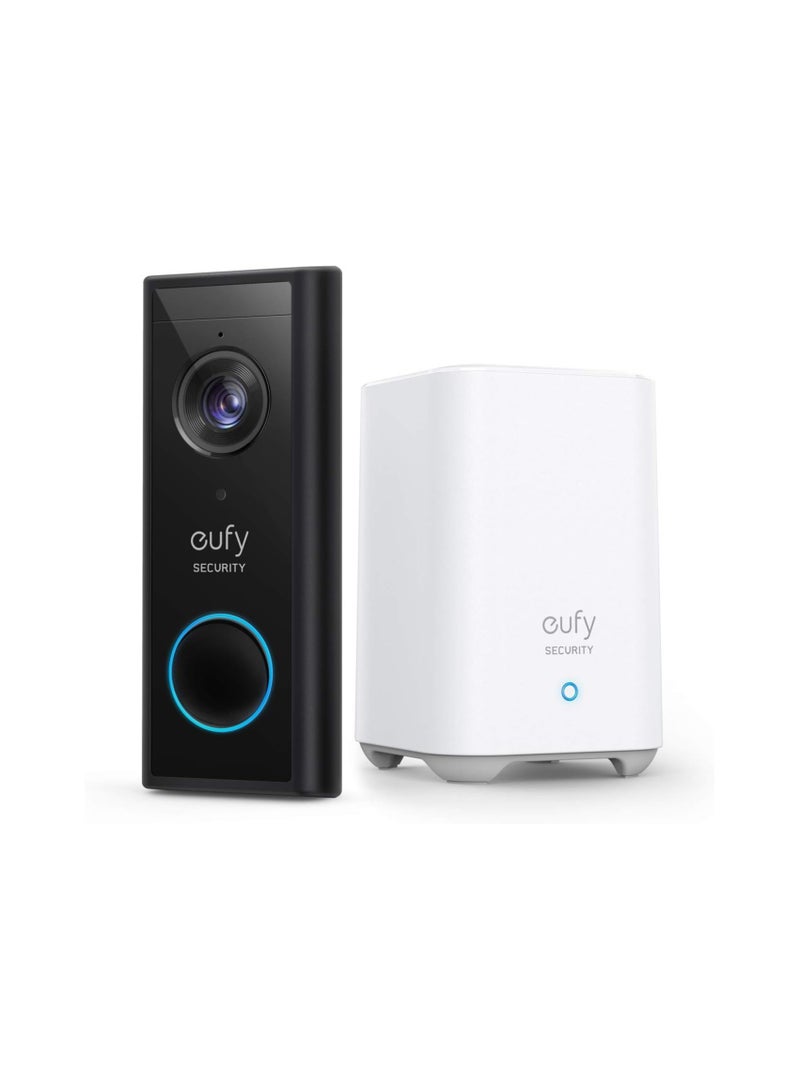 Security, Wireless Video Doorbell (Battery-Powered) with 2K HD, No Monthly Fee, On-Device AI for Human Detection, 2-Way Audio, Simple Self-Installation