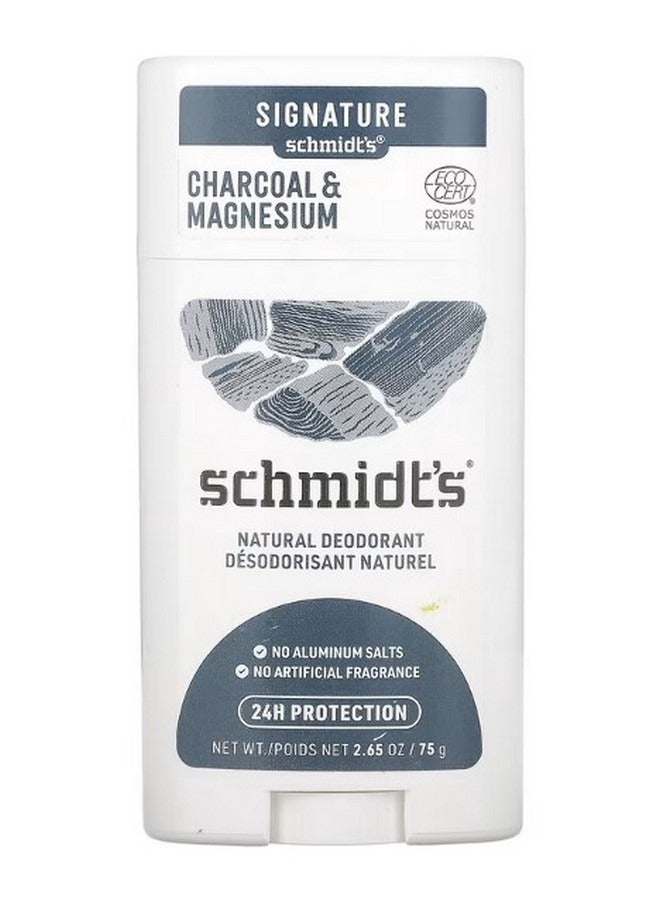 Natural Deodorant Charcoal  and Magnesium 2.65 oz 75 g