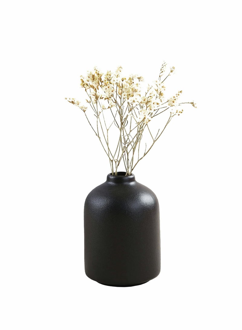 Ceramic Vase for Home Decor, Ceramic Vase,  Dried Flower Vase, Living Room Decoration, Flower Arrangement Decoration Shooting Props, The Best Gift (Black)