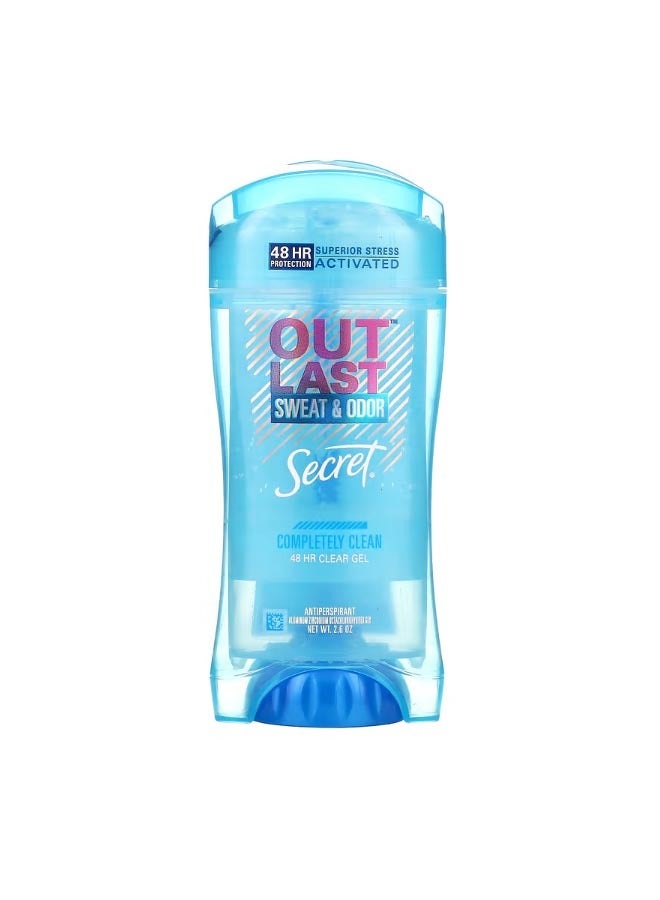 Outlast 48 Hour Clear Gel Deodorant Completely Clean 2.6 oz 73 g