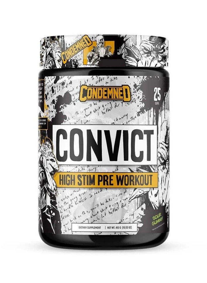 Condemned Labz Convict High Stim Pre Workout Sour Gummy